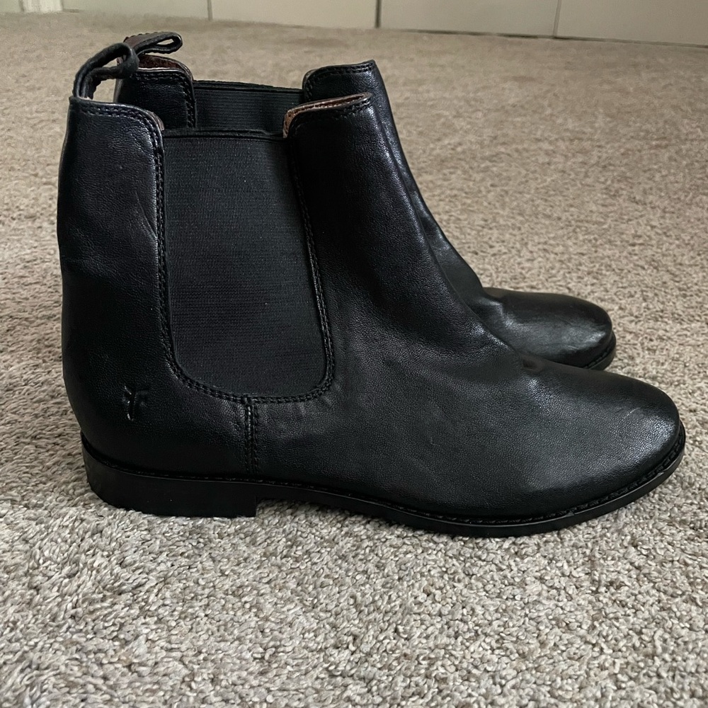 Frye Black Leather Chelsea Boots
